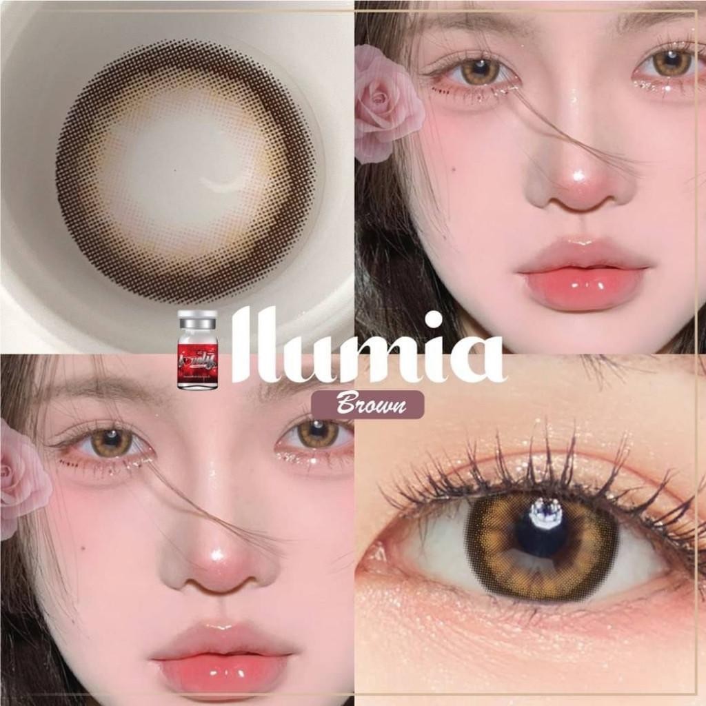 คอนแทคเลนส์[บิ๊กอาย] ilumia Brown / Gray (Lovelylens) ☁️ มี อย.ไทย