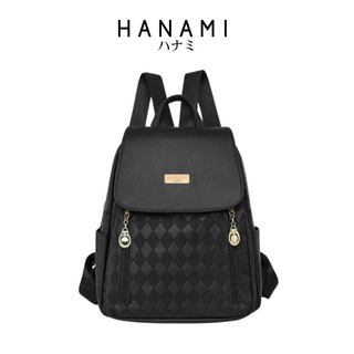 HANAMI Tas Ransel Wanita Kulit Verlin Cantik Hitam Kekinian Remaja Branded Premium Fashion TA1024B5