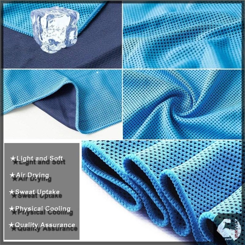 ผ้าเย็นซับเหงื่อ ผ้าเช็ดตัวไมโครไฟเบอร์ ผ้าเช็ดตัวแห้งเร็ว ผืนใหญ่ ซับน้ำได้ดี แห้งไว สะดวกพกพา - รูปที่ 4