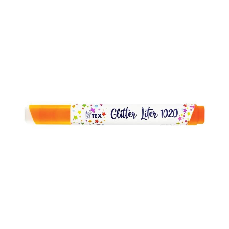 TEX ปากกาเน้นข้อความ Glitter Liter ส้ม 1020