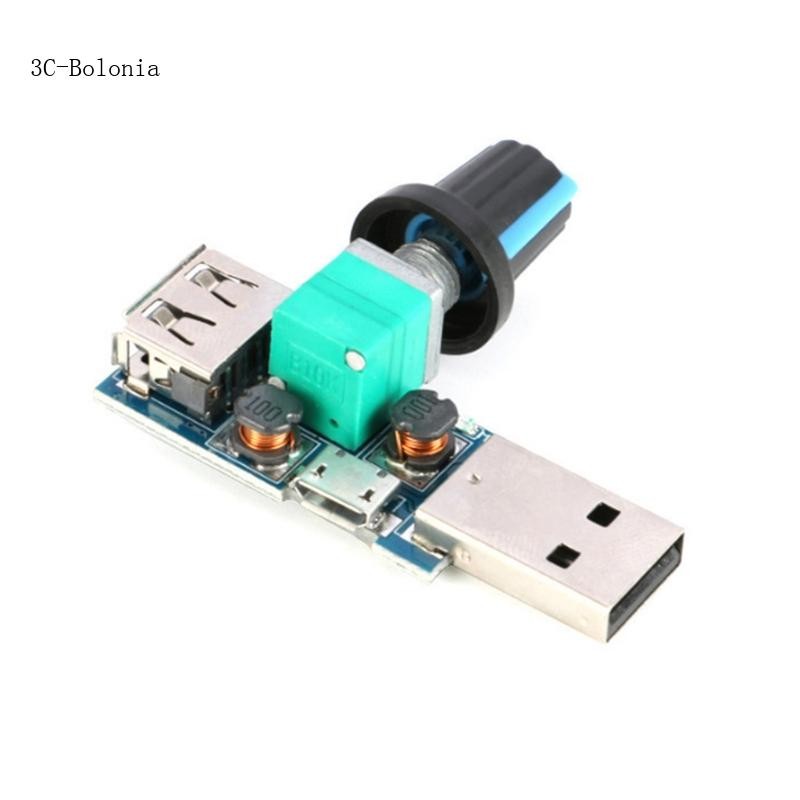 PC พัดลม USB ตัวควบคุมความเร็ว 4-12V 5W พัดลมปรับได้ Stepless Governor Regulator ส่วนขยาย USB สวิตช์ควบคุมความเร็ว