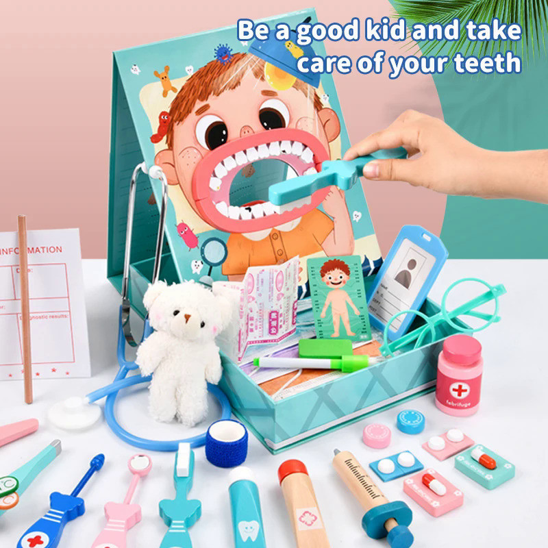 Children Doctor Toys Set Kids Pretend Play Doctor Educational Toys Simulation Doctor Nurse's Medicin