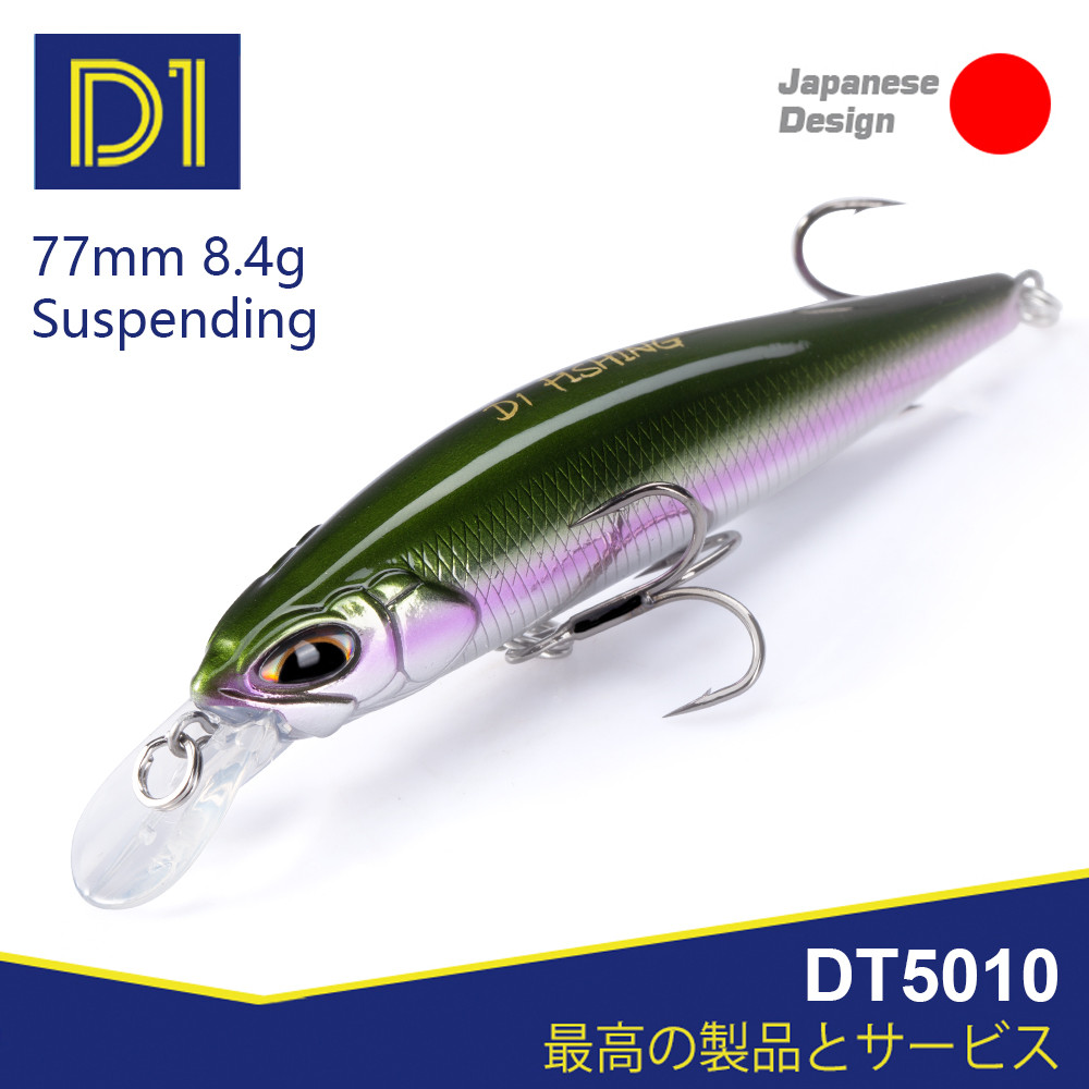 D1 Realis Minnow เหยื่อตกปลาปลาเทราท์ Lure 77 มม./8.4g Suspending 65 มม./5g Sinking ประดิษฐ์ Hard Wobblers สําหรับ Bass 2020 Tackle