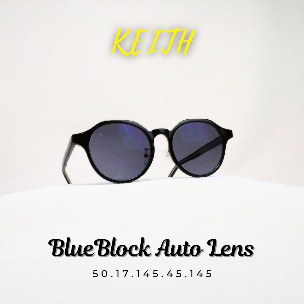 แว่นสายตายาว รุ่น Keith คีท เลนส์บลูบล็อคออโต้ กรอบแว่นTR90 ออกแดดเลนส์เปลี่ยนสีเทาดำ