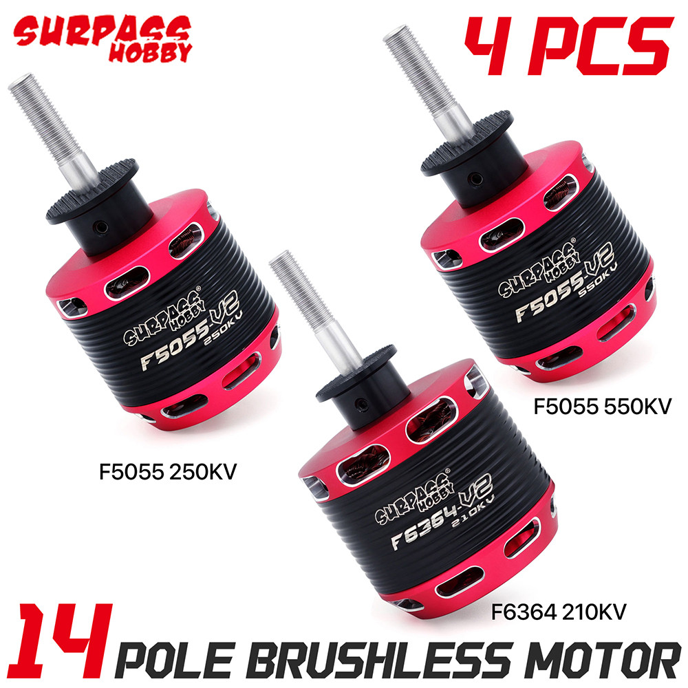 Surpass Hobby F-5055 มอเตอร์ไร้แปรง 250KV 550KV แนวตั้ง UAV หาง Thrust มอเตอร์สําหรับปีกคงที่ Airpalne เครื่องบิน RC เครื่องบิน
