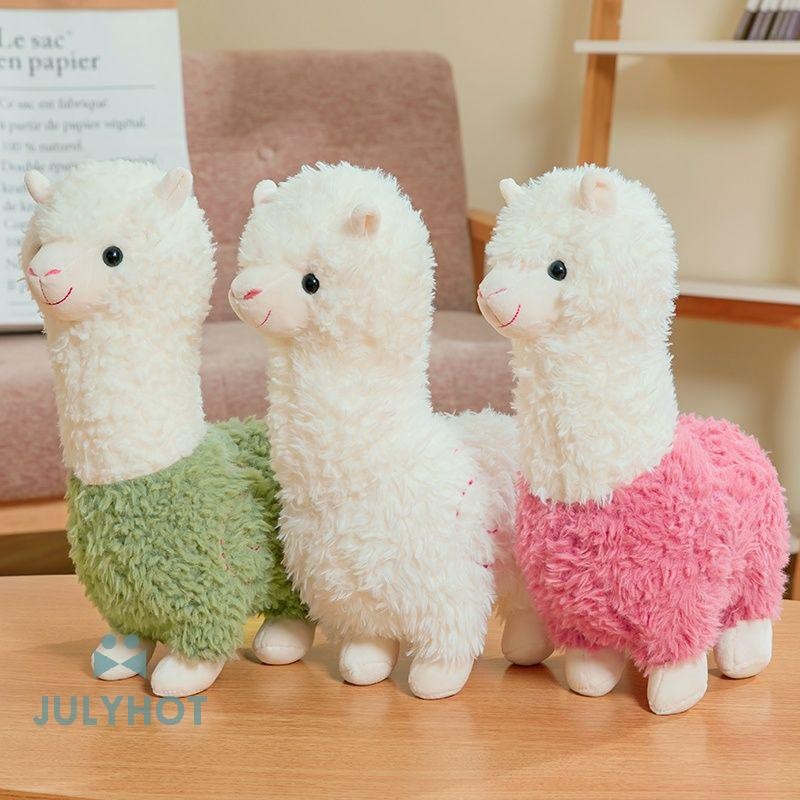 Cool 25 ซม.ใหม่ Alpaca ของเล่นตุ๊กตา 3 สีสัตว์น่ารักตุ๊กตาผ้าฝ้ายนุ่มตุ๊กตาตุ๊กตาตกแต่งบ้านเด็กผู้หญิงของขวัญวันเกิด vn