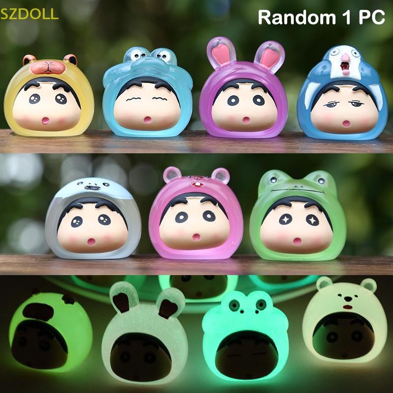 [cxSZDOLL] 1pc น่ารัก 3D การ์ตูน Crayon Shin Chan หัวเรซิ่นอุปกรณ์เสริม DIY เครื่องประดับ Micro ภูมิทัศน์ตุ๊กตาตกแต่งบ้าน DOM