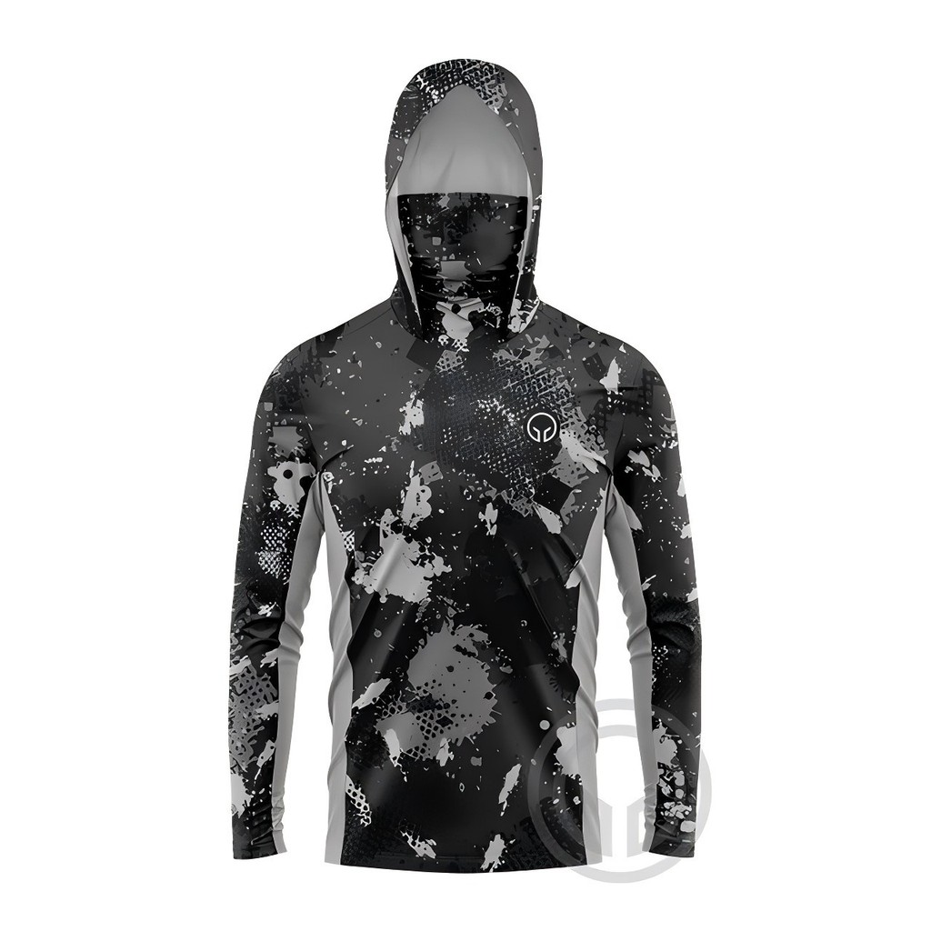เสื้อผ้าตกปลา Men Hood เสื้อตกปลาแขนยาว เสื้อตกปลาป้องกันรังสียูวี เครื่องแต่งกายตกปลา