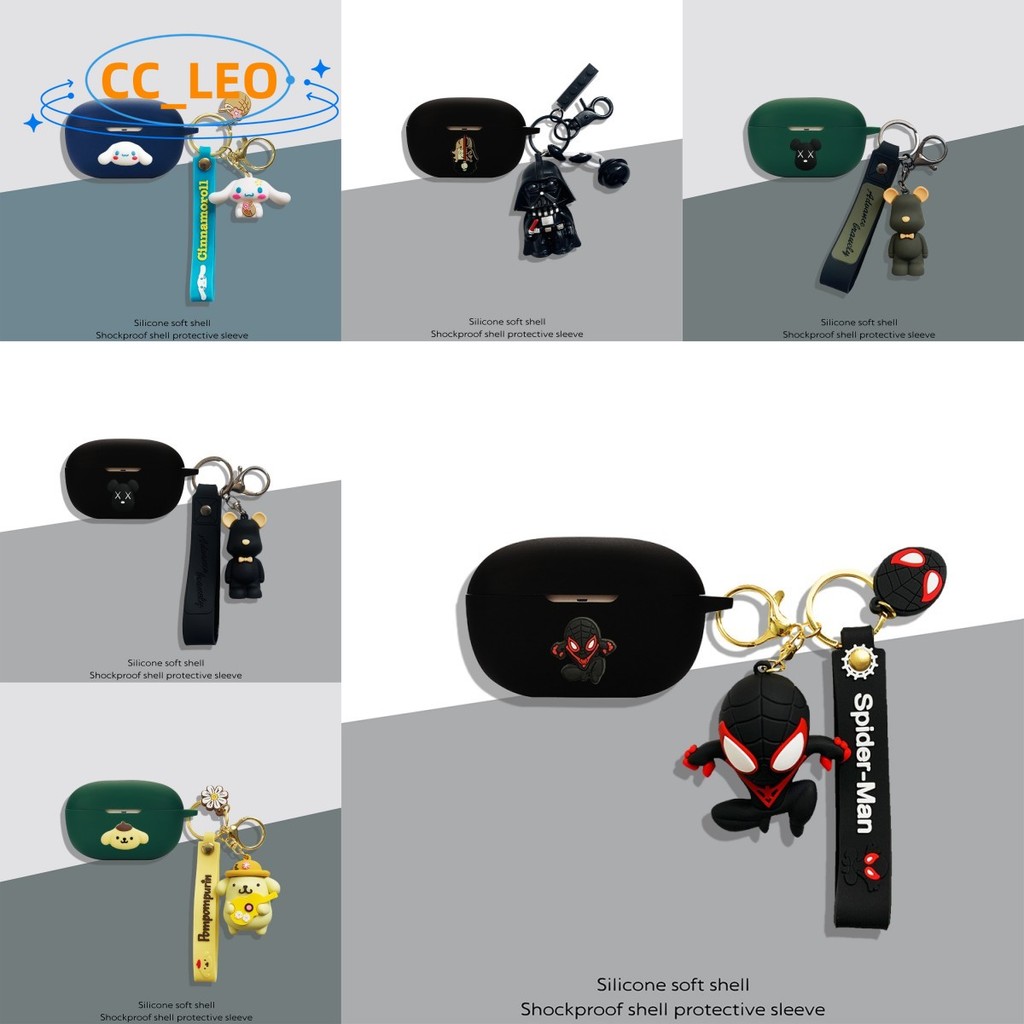 For Realme Buds T310 Case Cartoon Sanrio Keychain Pendant Realme Buds T300 Silicone Soft Case Shockp