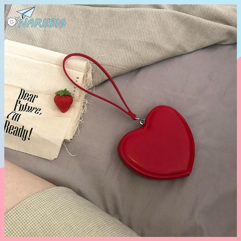 ส่งจากกรุงเทพ🚚 กระเป๋าถือผู้หญิงหรูหรา Love Shaped Top-handle Bag Solid Leather Money Purse Tot ✿