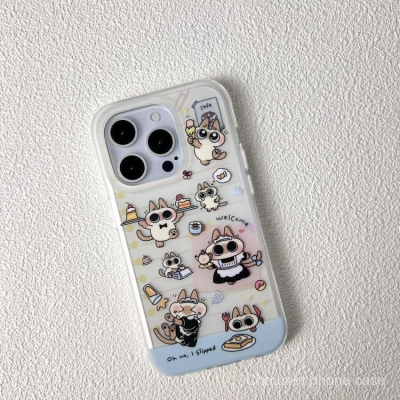 IMD ขนมแมวเข้ากันได้กับ iphone13เคสโทรศัพท์มือถือ12/14/15กันกระแทก13pro/11 /xr เคสนิ่ม78PLUS 9bbw