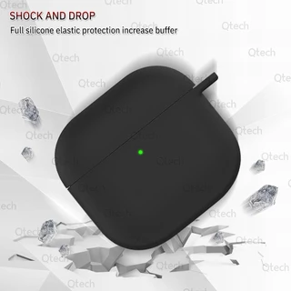 Qtech - เคส ซิลิโคน หูฟัง Airpods 4 มองเห็นไฟ ชาร์จได้ ไม่ต้องถอดเคส - เคสหูฟัง หูฟังไร้สาย หูฟังบลูทูธ สำหรับ Airpods 4
