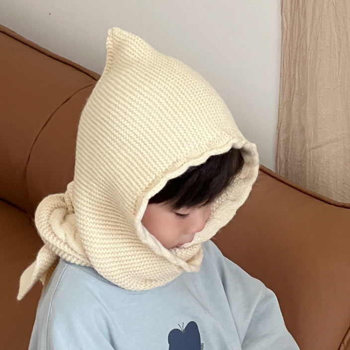 [3-10 ปี] เด็กหมวกผ้าพันคอหนึ่งฤดูหนาว อิน สไตล์ใหม่ชายหญิงถักผ้าพันคอขนสัตว์ผ้าคลุมไหล่ QN410 - รูปที่ 2