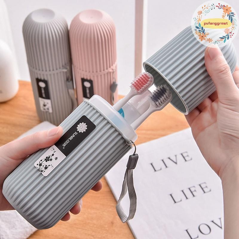 Pufanggreat ยาสีฟันแบบพกพาแปรงสีฟันป้องกันผู้ถือกรณี Travel Camping กล่องเก็บ TH