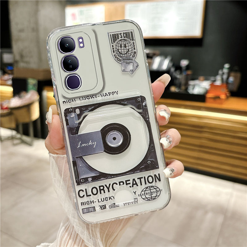 ปลอกใหม่ Vivo Y200 5G / Vivo Y19S Global Version Card Bag โปร่งใสเคสโทรศัพท์ VivoY200 5G VivoY19s ซิลิโคนกล้องเลนส์ฝาครอบป้องกัน