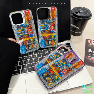บล็อก ของเล่น Mario breakout เกม เคส iPhone 16 15 14 13 12 เคสไอโฟน11 Pro Max เคสไอโฟน XR X XS 7 8 Plus กรณีโทรศัพท์เย็น