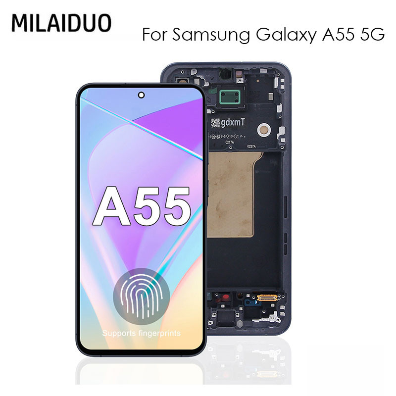 Super amoled LCD สําหรับ Samsung Galaxy A55 5G LCD SM-A556B A556V A556B/DS จอแสดงผลหน้าจอสัมผัส A55 