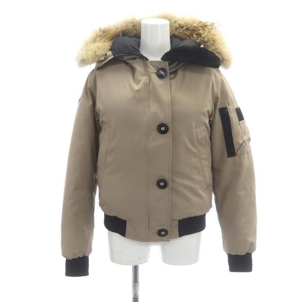 Canada Goose Labrador Bomber Down Jacket Hooded Coyote Fur Direct from Japan Secondhand