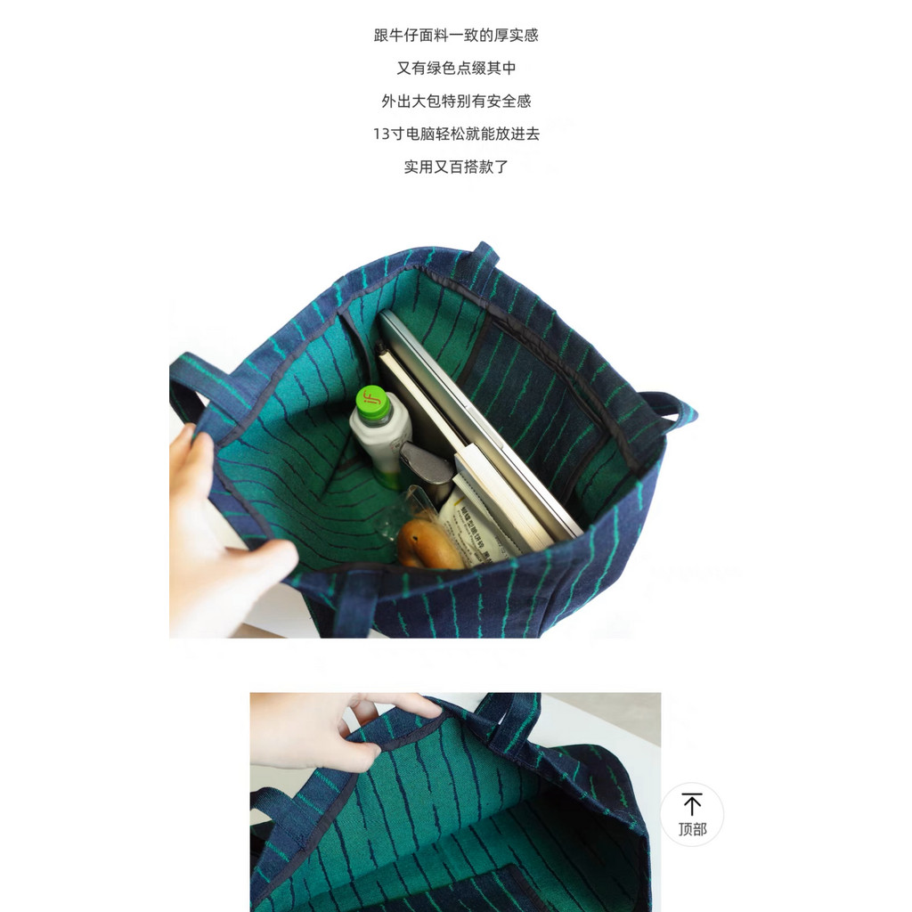 【จัดส่งจากประเทศไทย】🌼พร้อมส่ง🌼 กระเป๋าผู้หญิง2024สไตล์ใหม่อินเทรนด์เวอร์ชั่นเกาหลีนักเรียนผ้าใบสดยีนส์กระเป๋าหญิงกระเป๋าสะพายกระเป๋าช้อปปิ้งความจุขนา