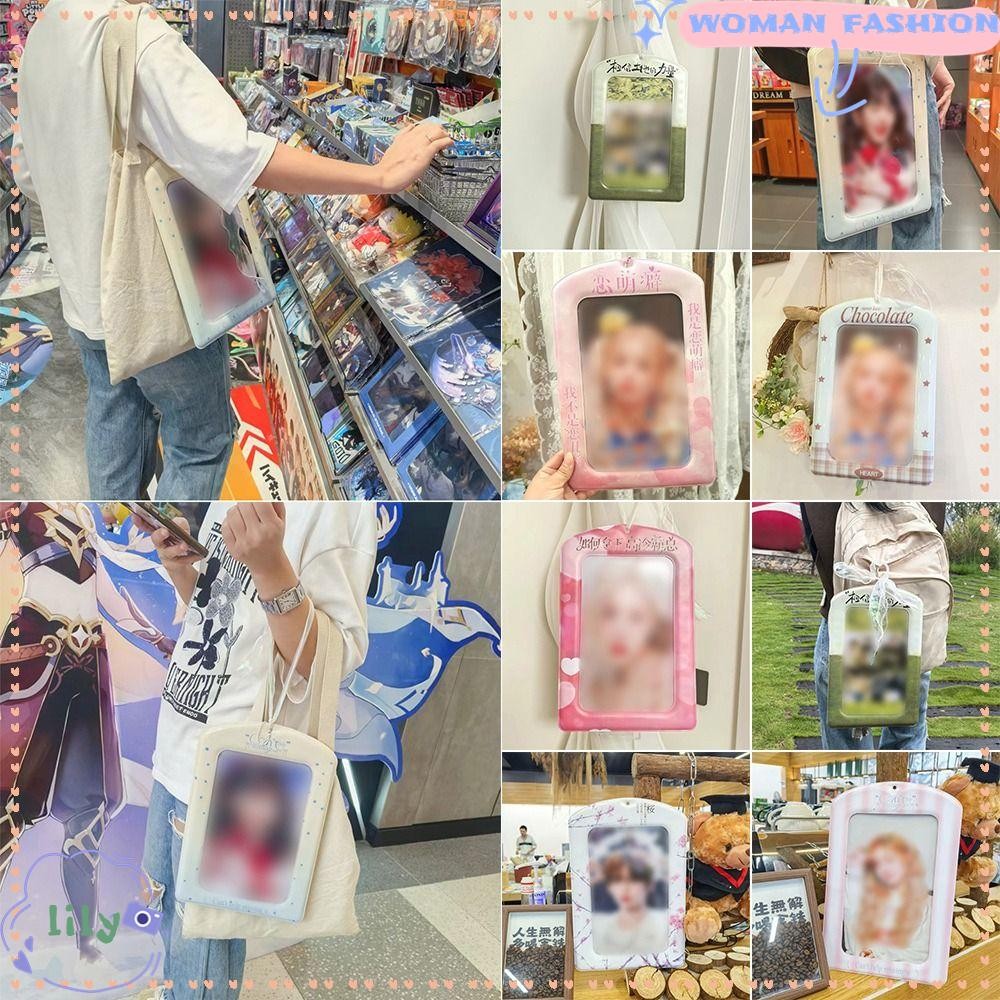 Lily Photos Protective Cover, Giant PVC Photocard Holder, Card Cover Korean Idol A4 Card Cover