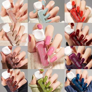 KUDAN 10ml ยาทาเล็บสูตรน้ํา Quick-Drying ลอกได้ยาวนานไม่มีกลิ่นหลายสี