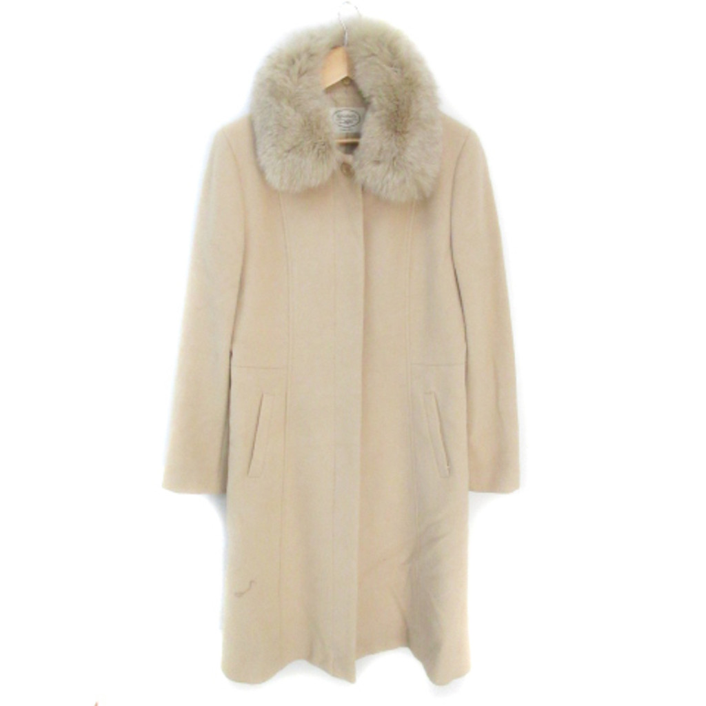 Aylesbury Coat Long Long Long Round Collar Single 9 M Beige Direct from Japan มือสอง
