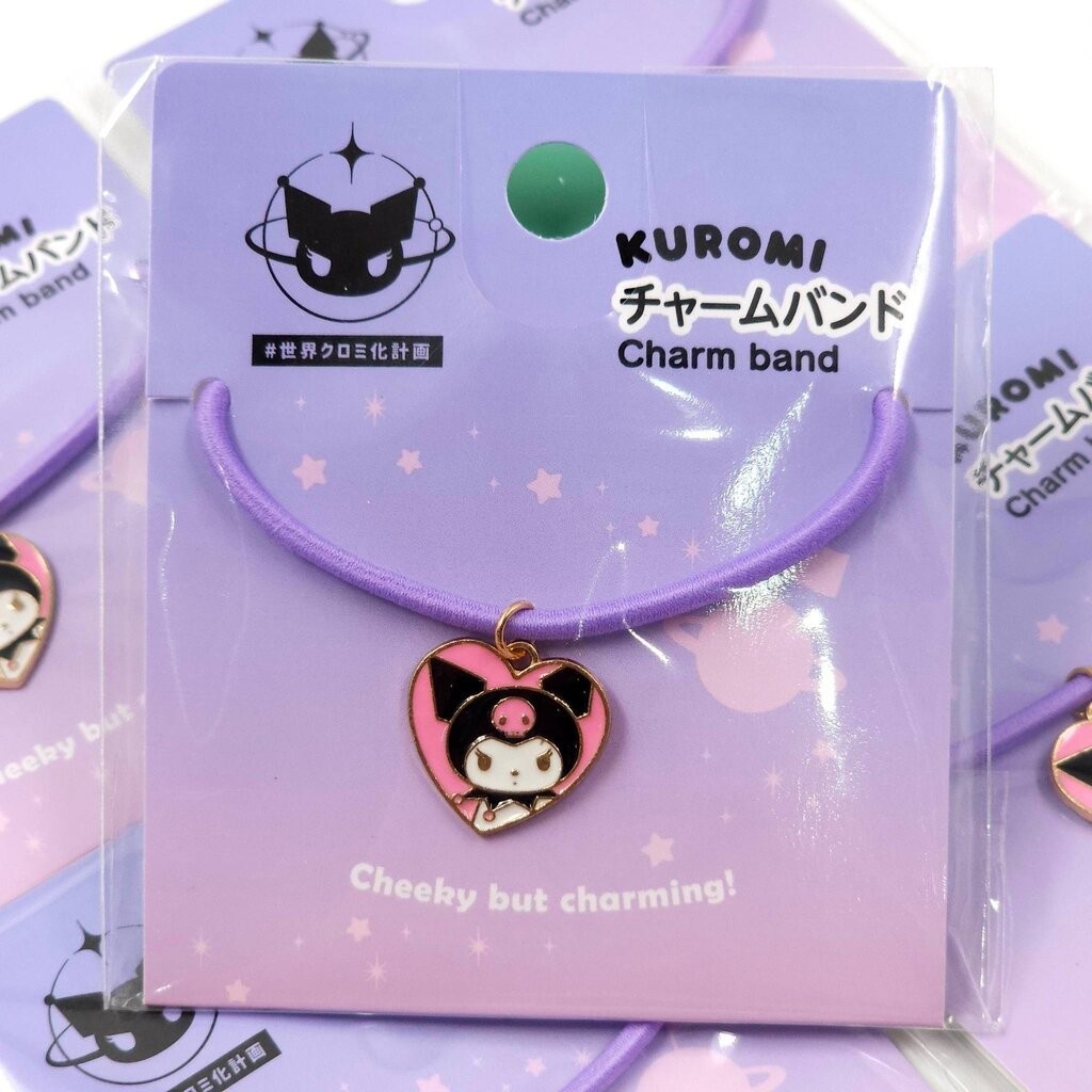 ยางผูกผม คล้องมือ Kuromi charm band ลิขสิทธิ์แท้จากญี่ปุ่น