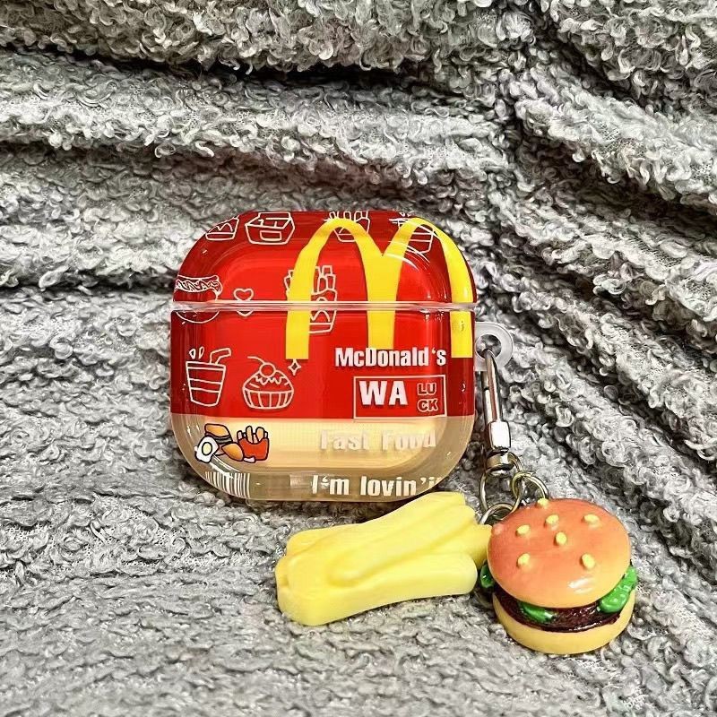 เฟรนช์ฟรายส์สามมิติ Lenovo LP5 เคสหูฟัง LP40pro ไร้สาย Lenovo LP40 เคสป้องกันโซ่บลูทูธ