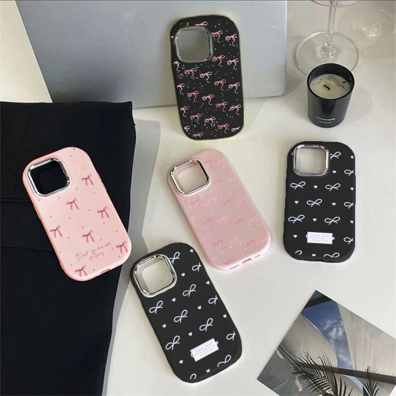 🔥Good🔥ส่งจากไทย เคสโทรศัพท์มือถือนิ่ม เคสไอโฟน กันกระแทก สําหรับ iPhone16 15 14 13 12 11Promax 7 8 Plus X XR XSMaxโบว์