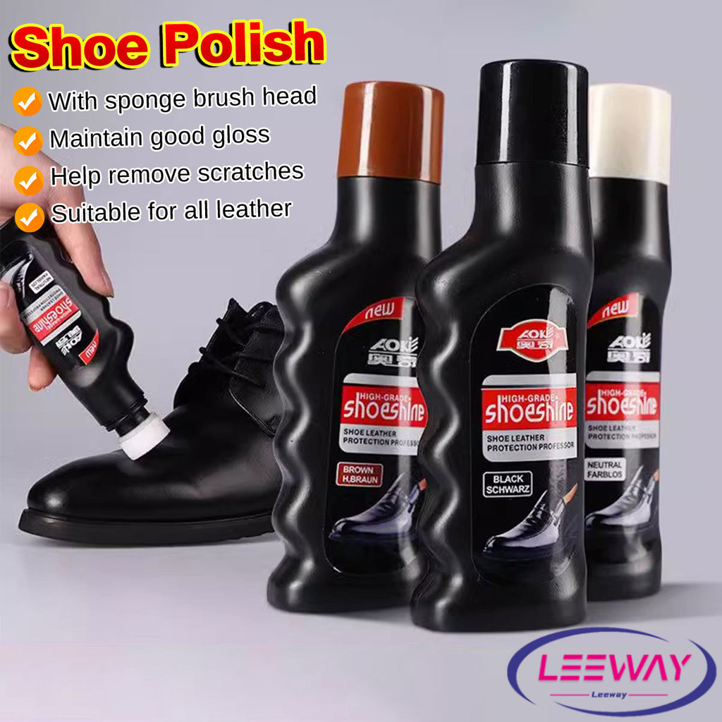 Leeway【มีสินค้าในสต๊อก】 น้ำยาขัดเงารองเท้า คลีนชูส์ 65ml กันน้ำ ทำความสะอาดกระเป๋าหนังโซฟาหนัง shoe polish