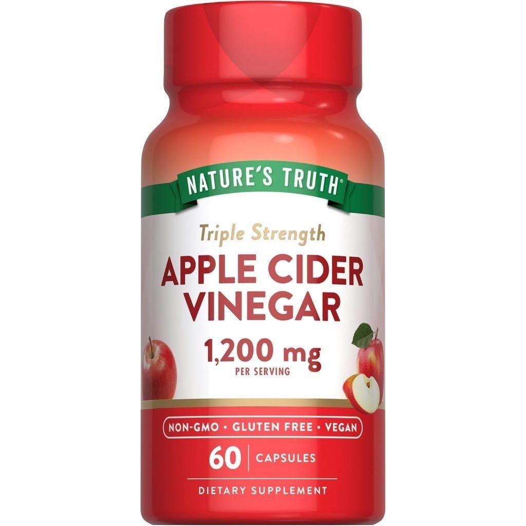 Nature’s Truth Apple Cider Vinegar 1,200 mg. (60Capsules)🍎 แอปเปิ้ลไซเดอร์ น้ำส้มสายชูหมักแอปเปิ้ล