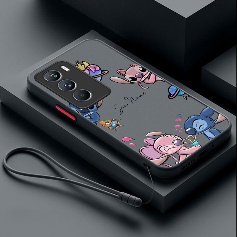 Realme C75 C75x เคสชื่อแบบกําหนดเอง Disney Stitch เคสกันกระแทกโปร่งแสง