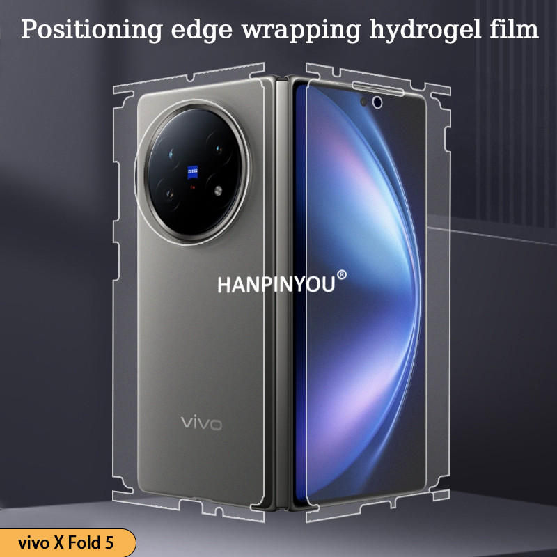 Wrapping Edge Screen Protector สําหรับ vivo X พับ 5 Fold3 Pro ตําแหน่งห่อด้านข้าง Soft TPU Ultrathin Scratch ซ่อมอัตโนมัติ HD/Matte Hydrogel ฟิล์ม