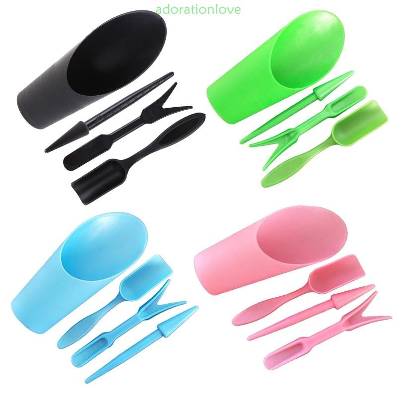 4Pcs Garden Planter Kit Sowing Shovel Scoop Bucket Bonsai Planting Drilling Tool