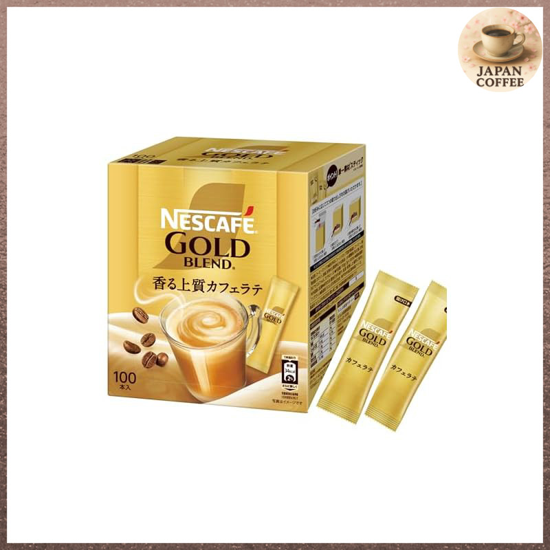 Nescafé Stick Gold Blend Stick Coffee 100P (7g/pack), Box, Cafe Latte, Individually Wrapped