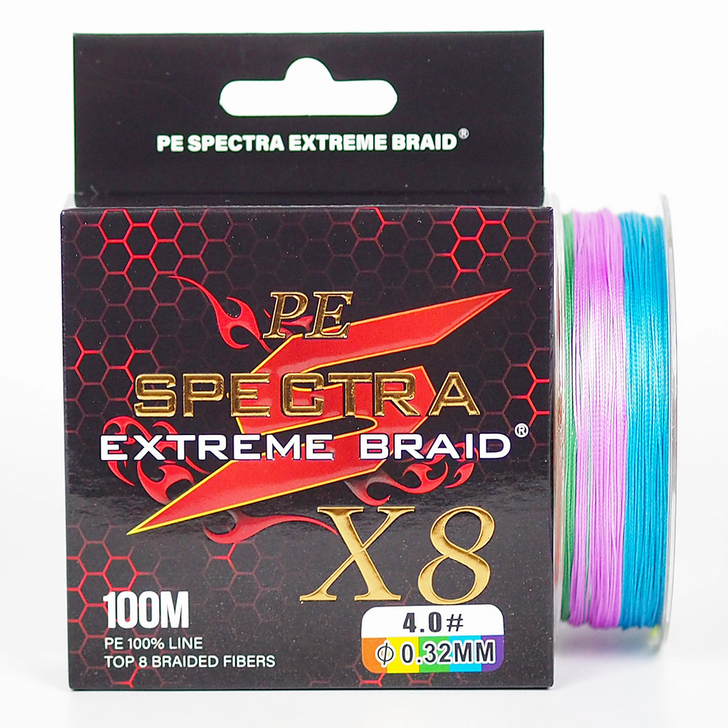 สายพีอี PE SPECTRA X8 สีสลับมัลติคัลเลอร์ By.tomana