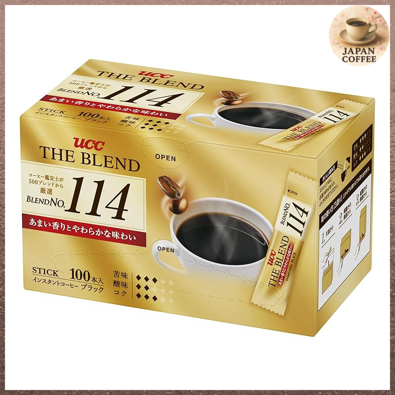 UCC The Blend 114 Instant Stick Coffee 100 Sticks  Mild Smooth Taste Japan Coffee [Online Exclusive]