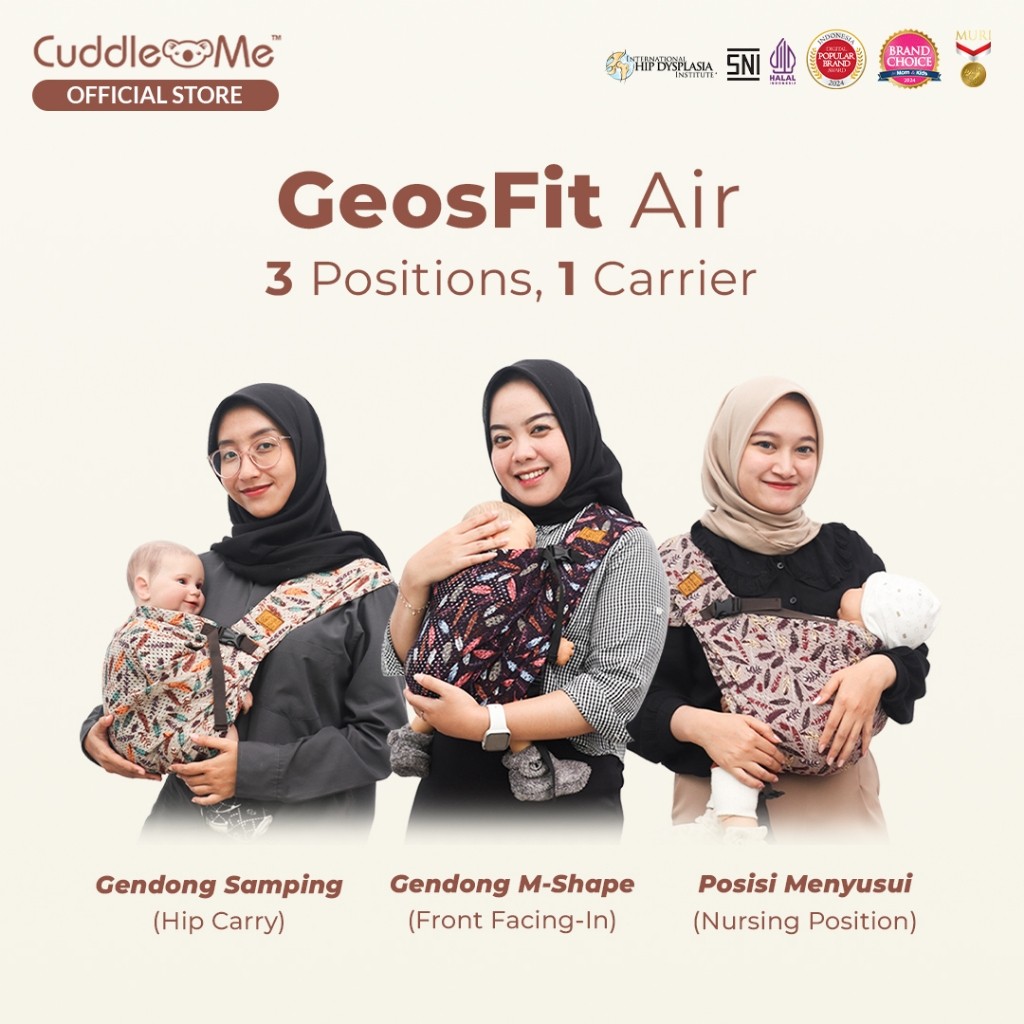 CUDDLEME Geos Fit Air Motif Instant Carrier - New Born Side Carrier