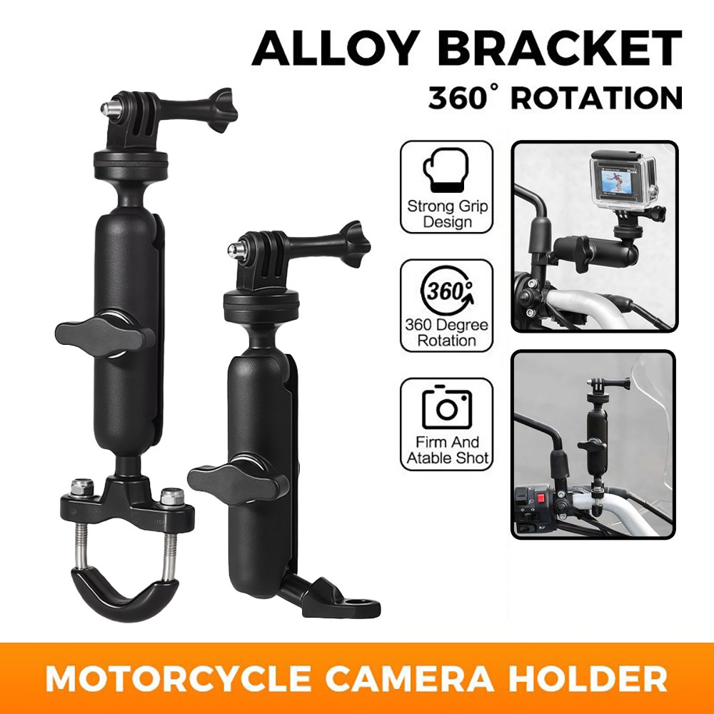 ขายึดเเฮนด์ ที่ยึดกล้องแอคชั่นแคม Action camera สำหรับติดมอเตอร์ไซด์ สำหรับ ล็อคแฮนด์บาร์ ก้านกระจก