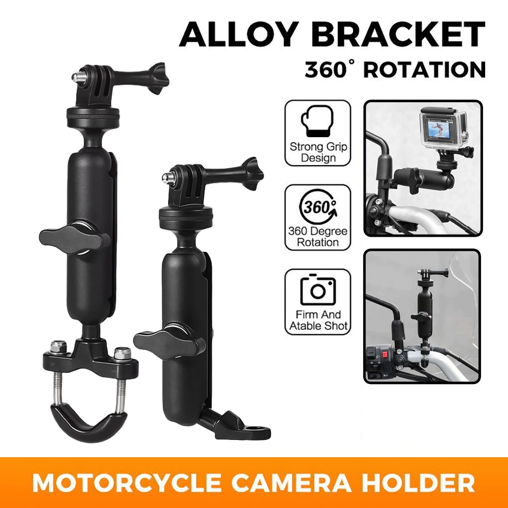 ขายึดเเฮนด์ ที่ยึดกล้องแอคชั่นแคม Action camera สำหรับติดมอเตอร์ไซด์ สำหรับ ล็อคแฮนด์บาร์ ก้านกระจก