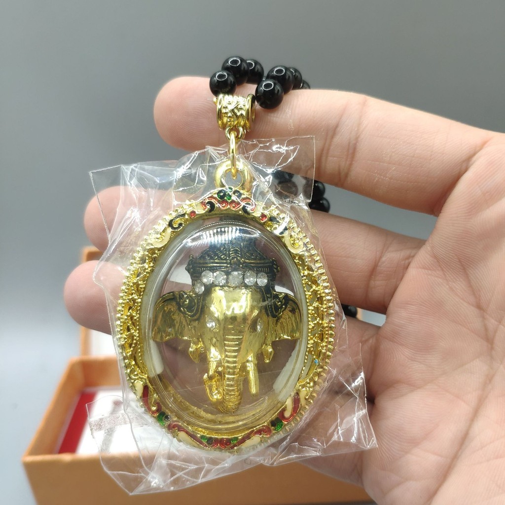 [คลังสินค้าพร้อม] Thailand Amulet LP Sanan LP Ben Elephant God Head Amulet Diamond Shell zj0605 7/9