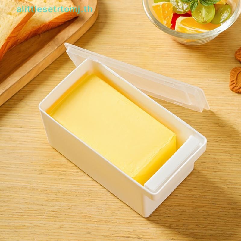 Alittlese Butter Cheese กล่องเก็บเนยกล่องพร้อมฝาปิดและเคาน์เตอร์ Butter Keeper สําหรับตู้เย็นห้องครัว TH