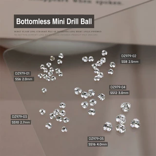 Nail Art สติกเกอร์ตกแต่งเล็บเพชร DIY Rhinestones Stack เจาะ Organza SS6-SS28 10 ชิ้น KOULDAN
