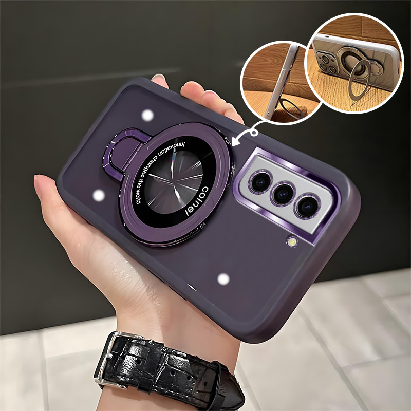 สําหรับSamsung S22 Plus S23 ultra S23 FE 5Gเคสโทรศัพท์U Shield Bracket Soft Caseฝาครอบเลนส์รวมทุกอย่างใหม่สีสีม่วงกันกระแทกเคสโทรศัพท์WERTA