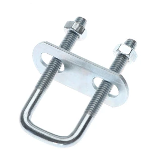 จัดส่งรวดเร็วJAZZYLY 2 ชุดแคลมป์สี่เหลี่ยม, ท่อสกรูเหล็ก U-Clamp, U-bolt มุมขวาพร้อม Baffle M6 Squa Bolt