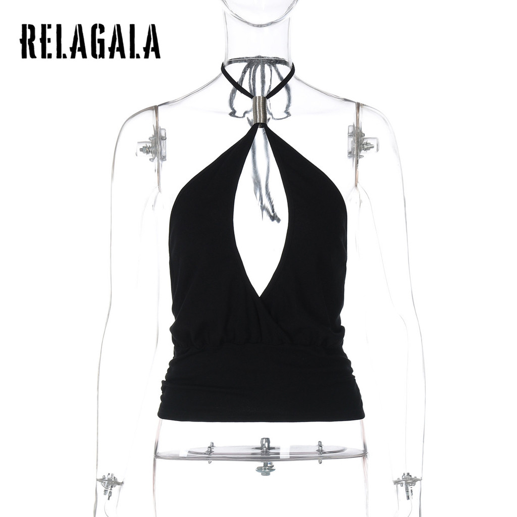 RELAGALA Bras สไตล์เสื้อกล้ามเปลือยหลัง เซ็กซี่สีทึบ — صورة 6