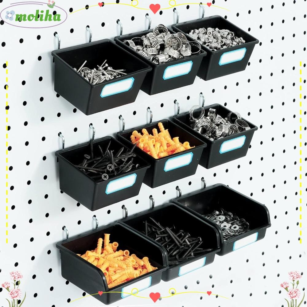 MOLIHA ตะขอ Pegboard, ถัง Pegboard PP, อุปกรณ์จัดระเบียบ