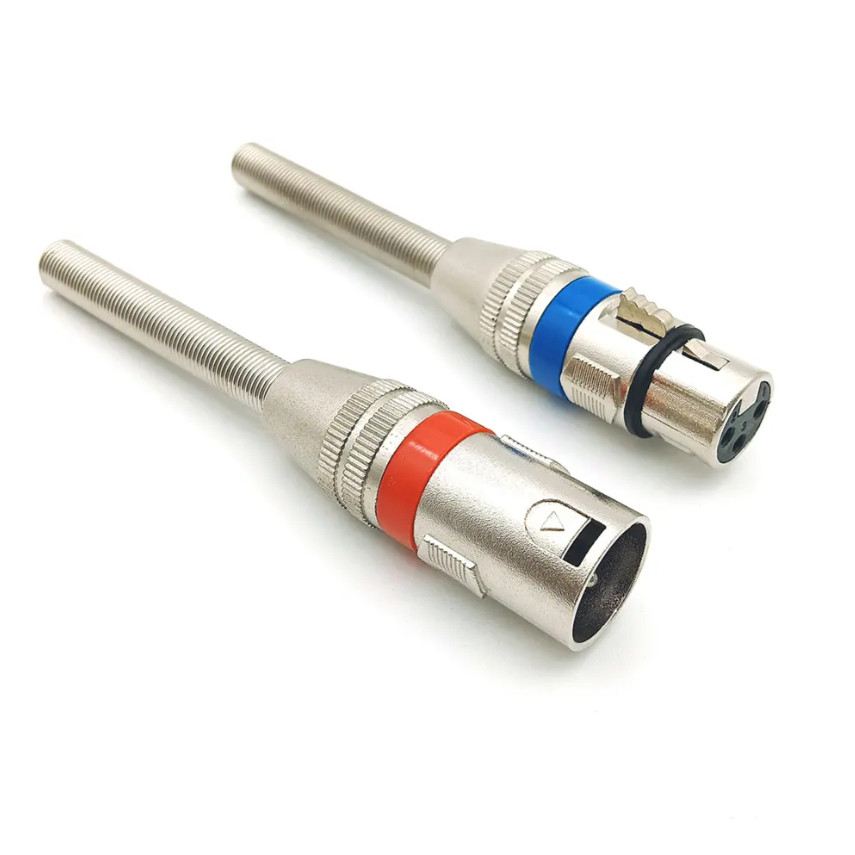XLR 3 Pin Female & Male Connector ชาย / หญิง แจ็ค XLR 3 Pin (ตัวผู้ / ตัวเมีย) ปลั๊กเชื่อมต่อ Audio 