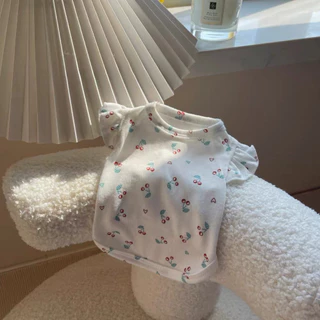 เสื้อยืดแขนบินสัตว์เลี้ยงอินเทรนด์สําหรับสุนัขแมว Shih Tzu Poodle Bichon ชุดฤดูร้อน