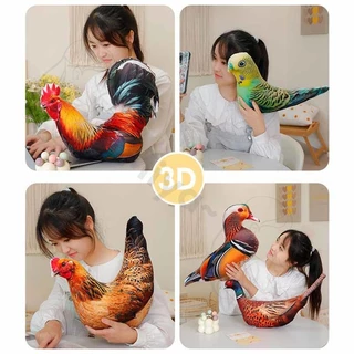 【ตุ๊กตา หมอนไก่สร้างสรรค์】หมอนนอนตุ๊กตา3Dของเล่นตุ๊กตาไก่ ตกแต่งโซฟา ของขวัญวันเกิด ของขวัญวันเด็ก 38*33cm